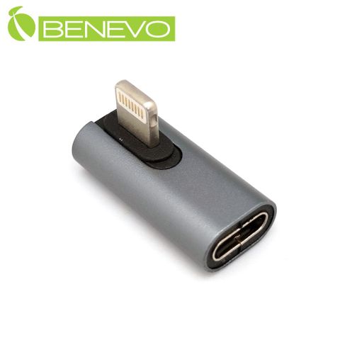 BENEVO側彎型 Lightning公 to Type-C母 轉接頭 (BUSB31LMCFHS)
