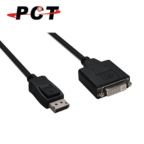 PCT DisplayPort轉DVI轉接線-34CM(DD034-P)