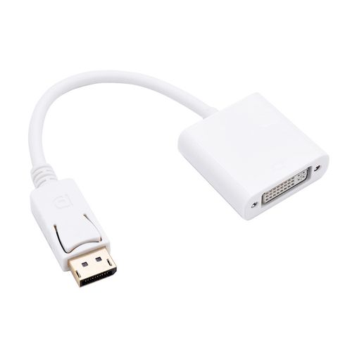 【宅配免運】DisplayPort(公)轉DVI24+5(母)轉接線DP to DVI 15cm(DV-32)-白色