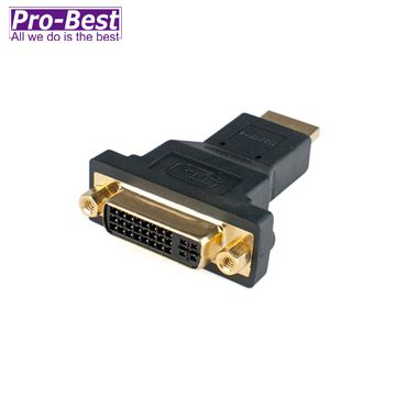 PRO BEST HDMI19M/DVI29F轉接頭-1入