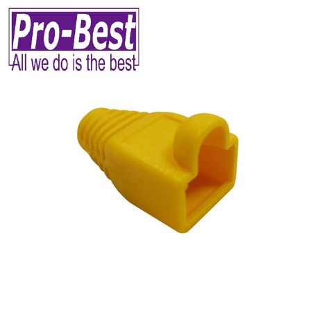 PRO-BEST CAT.5e 網路接頭護套 黃色-50PCS