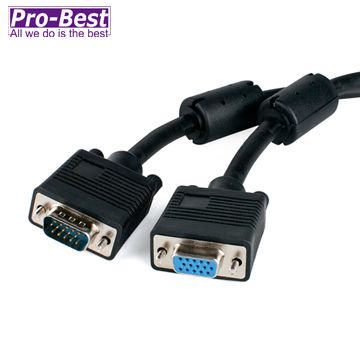 Pro-Best 柏旭佳 VGA CABLE 螢幕顯示器連接線 15公/15母,20米