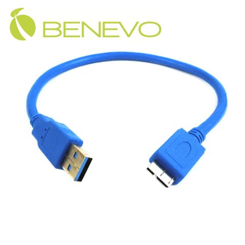 Benevo 30cm短線 USB3.0 A公(M)對Micro B公(M)高隔離連接線 (BUSB3030AMMCBM)