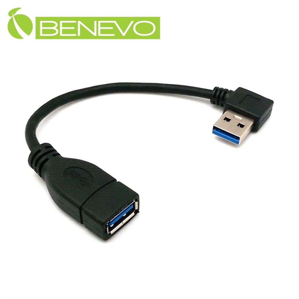 Benevo 右彎型 USB3.0超高速雙隔離延長短線 (BUSB3020AMFR)