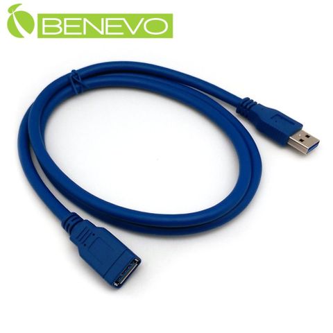 Benevo 1米 USB3.0超高速雙隔離延長線 [BUSB3100AMF(藍色有包覆)]