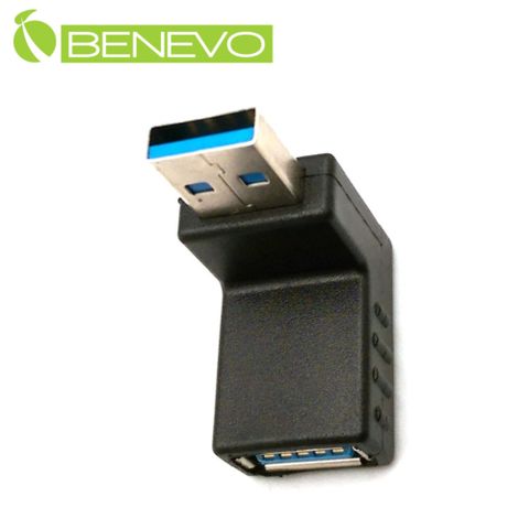 Benevo 下彎型 USB3.0 A公對A母轉接頭 (BUSB3AMFD)