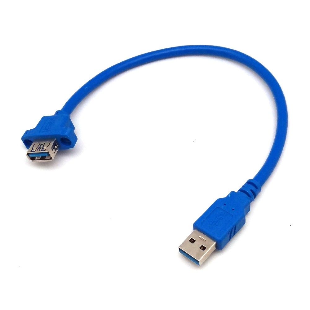 Benevo 前置面板型 30cm USB3.0 A公轉A母可鎖連接線(螺絲間距22mm) [BUSB3030AMF(22mm)]