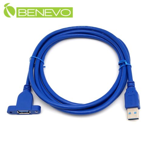 BENEVO可鎖包覆型 2米 USB3.0超高速雙隔離延長線 [BUSB3200AMF可鎖(有包覆)]