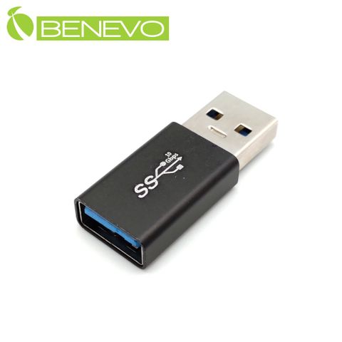 Benevo 鋁合金 USB3.0 A公對A母轉接頭 (BUSB3AMFB)