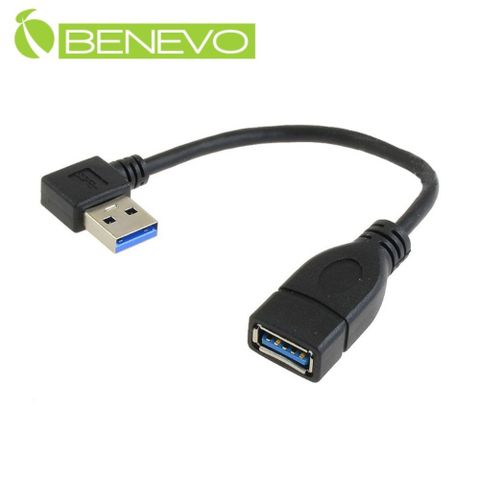 BENEVO左彎型 USB3.0超高速雙隔離延長短線 (BUSB3020AMFL)