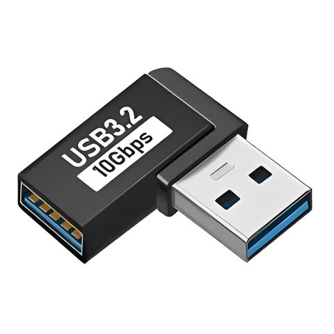USB 3.2 A公- A母90度轉頭10Gbps