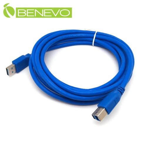 Benevo 3米 USB3.0 A公(M)轉B公(M)高隔離連接線 (BUSB3300ABM藍)