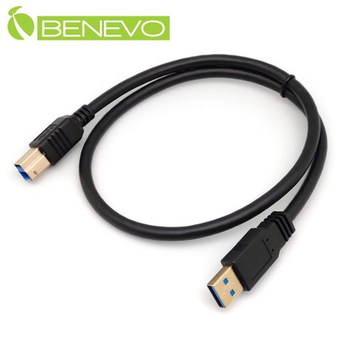 Benevo 60cm USB3.0 鍍金接頭 A公轉B公 高隔離連接短線 (BUSB3060ABMG)