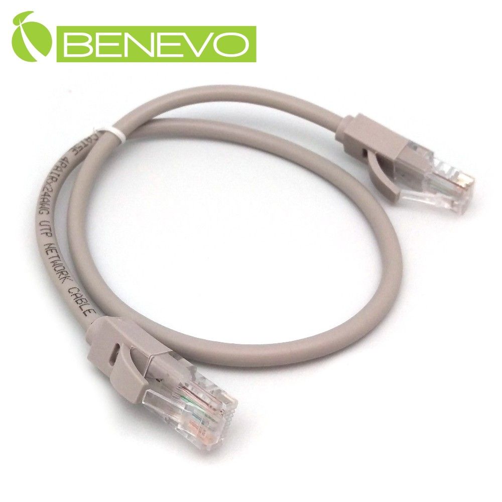 Benevo  50cm Cat5e UTP純銅短網線 [BCAT5001(50cm灰)]