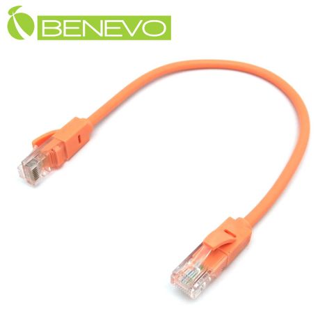 BENEVO 30cm Cat5e UTP純銅短網線/跳線 [BCAT5001(30cm橙)]