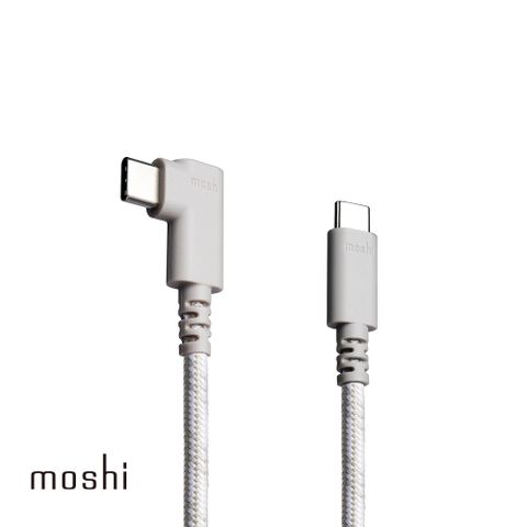 【moshi】Integra USB-C to USB-C 90度彎頭 (240W/480Mbps) 充電傳輸線 (0.6 m)