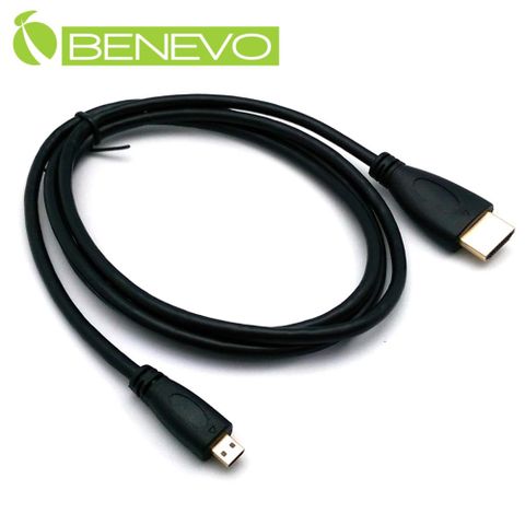 BENEVO 1米 Micro HDMI轉HDMI高品質影音連接線 (BHDMICRO010)