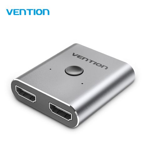 VENTION 威迅 AFUH0系列 HDMI 2.0 雙口雙向切換器 兩台設備隨意切換 一鍵切換告別繁瑣 真4K@60Hz分辦率 音視頻 同步轉 免電源設計即插即用