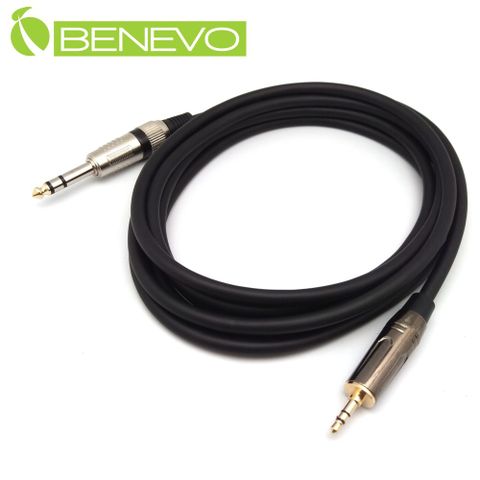 Benevo 3米 TRS型式6.3mm公對3.5mm公 立體聲音連接線 (BAU030063MS)