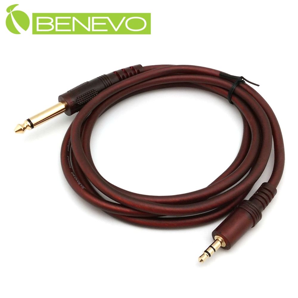 Benevo  1.5米 6.3mm公對3.5mm公 聲音連接線 (BAU015063M)