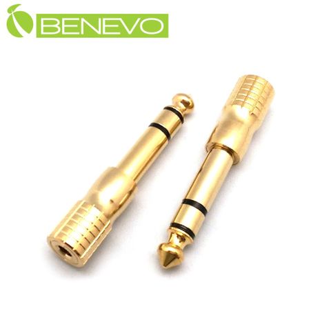 Benevo 專業版 6.3mm(公)轉3.5mm(母)立體聲轉接頭 (BAU6M3FA)