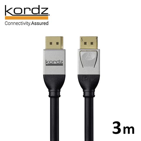 支援8K超高解析度輸出【Kordz】PRO 高速影音DisplayPort 1.4傳輸線 3M