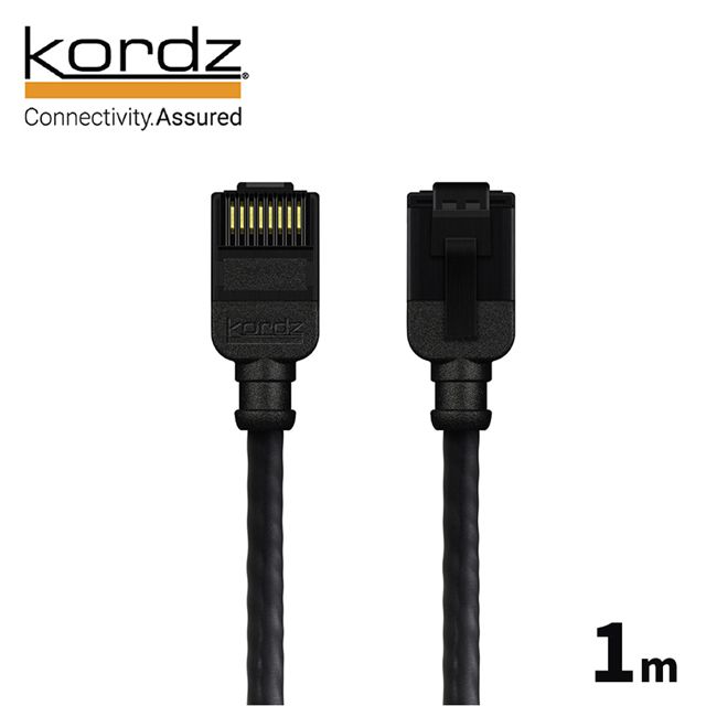 Kordz PRO CAT6 28AWG極細高速網路線 / 黑色1米