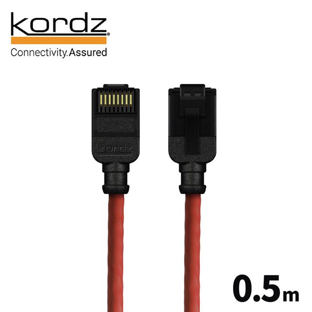 Kordz PRO CAT6 28AWG極細高速網路線 / 紅色0.5米