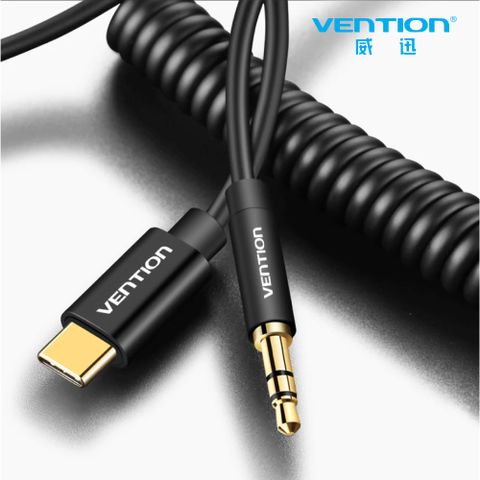 VENTION 威迅 BGA系列 Type-C 轉 3.5mm 公彈簧 音頻 轉接線 1M