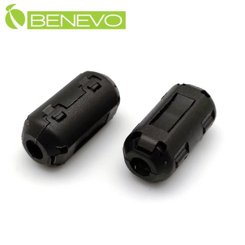 2入組 - BENEVO 內徑5mm 黑色夾扣式抗干擾磁環 (BCableMegB5mm x2)