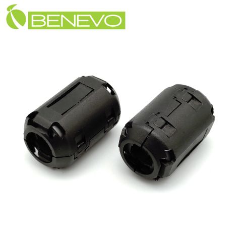 2入組 - BENEVO 內徑13mm 黑色夾扣式抗干擾磁環 (BCableMegB13mm x2)