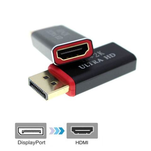 DP(DisplayPort)公 to HDMI母 高畫質4K轉接轉接頭 鍍金插頭 DP接口適用於 Mac 桌上型電腦 Macbook 筆電, HDMI接口適用於投影機 影音傳輸線 數位高畫質 FULL HD電視 4K TV