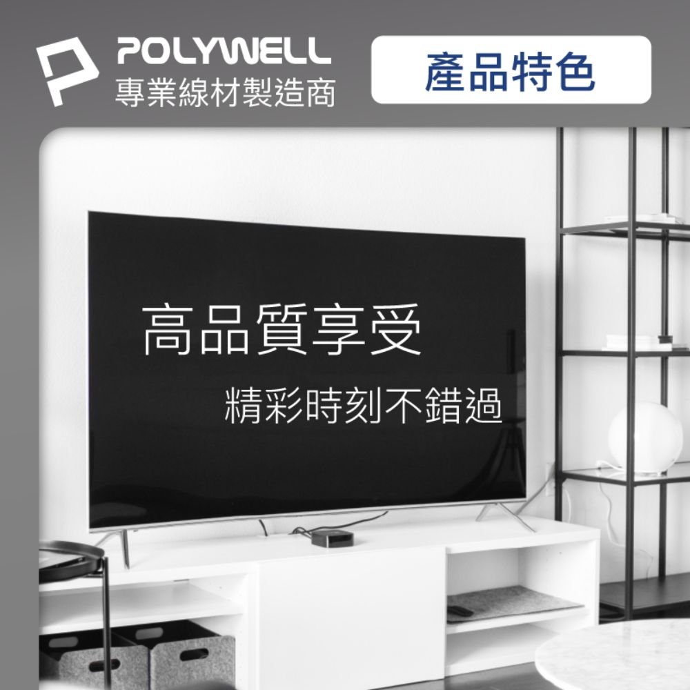 POLYWELL 寶利威爾 DP 1.4 傳輸線 公對公 /1M