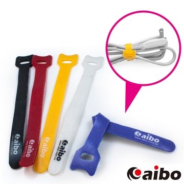 aibo  超薄布面 魔鬼氈束線帶-50入/組