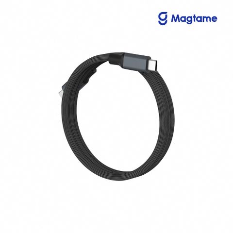 Magtame Type-C to Type-C 240W 圓線款 磁性快收納充電傳輸線-雷電版 1M