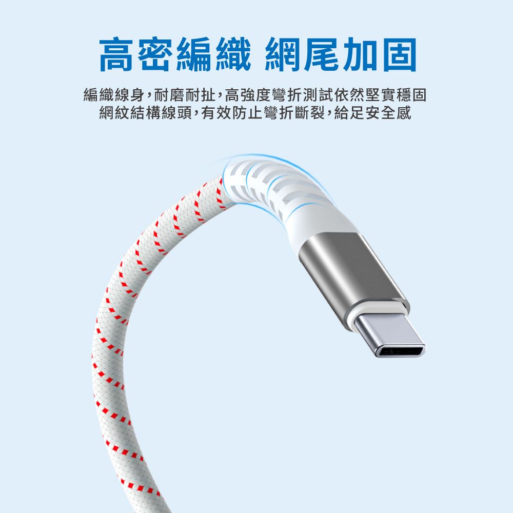 PHILIPS 飛利浦  USB-C to USB-C 不打結磁吸收納線150cm DLC4588C