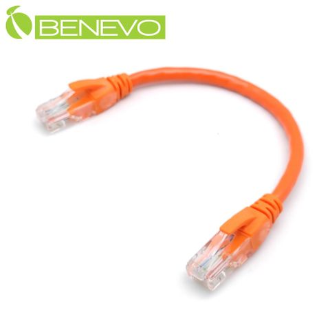 Benevo 20cm Cat6 1000Mbps高速網線(純銅) [BCAT6001(20cm橙)]