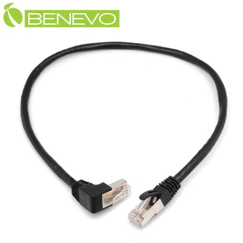 Benevo 下彎型 50cm Cat6 1000Mbps高速網線(純銅) [BCAT6001DB(50cm)]