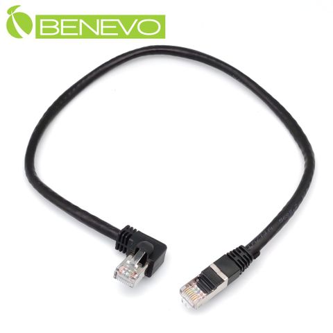 Benevo 右彎型 50cm Cat6 1000Mbps高速網線(純銅) [BCAT6001RB(50cm)]