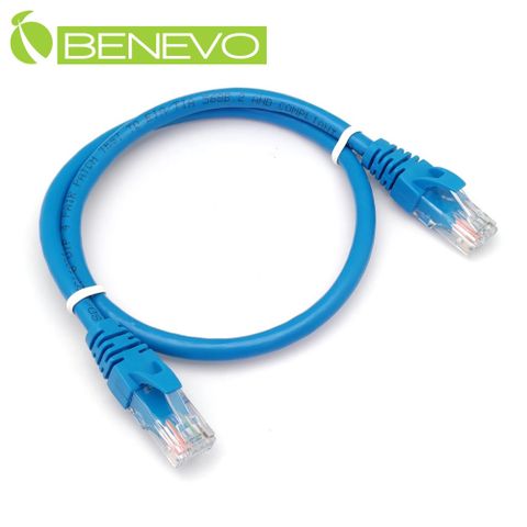 Benevo 50cm Cat6 1000Mbps高速網線(純銅) [BCAT6001(50cm藍)]