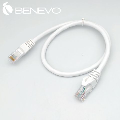 BENEVO 50cm Cat6 1000Mbps高速網線(純銅) [BCAT6001B(50cm白)]