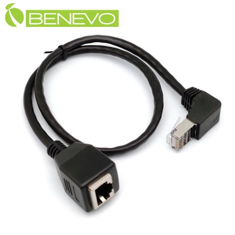 Benevo 上彎型 50cm RJ45接頭公對母延長線(Cat6) (BCAT60050MFUN)