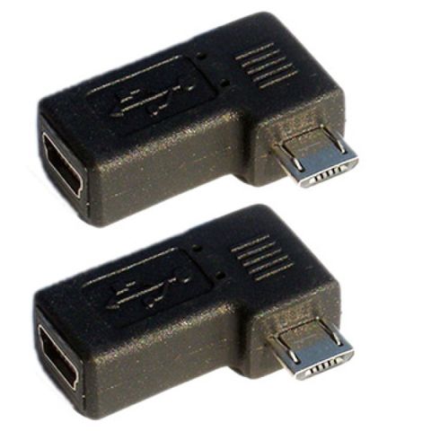 《2入》 fujiei mini USB 5pin母轉micro USB 公 90度轉接頭