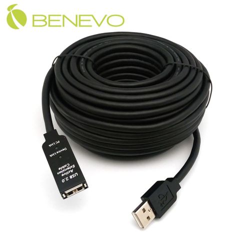 Benevo 專業型 15M 單埠主動式USB 2.0 訊號增益延長線附專用電源供應器 (BUE2015U1A)