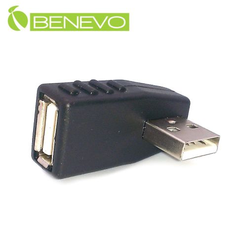 Benevo 右彎型USB2.0 A公對A母轉接頭 (BUSBAMFR)