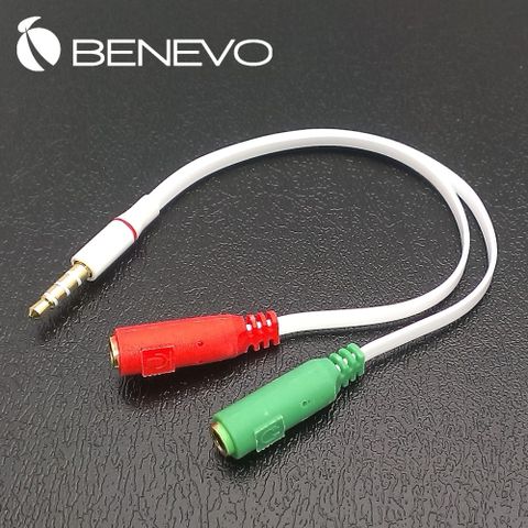 BENEVO 3.5mm二合一耳機麥克風轉接線 [BAUMAUF2MS(不挑色)]