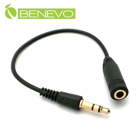 BENEVO 15cm 3.5mm立體聲/耳機延長線(鍍金接頭) [BAU0016MF(鍍金)]