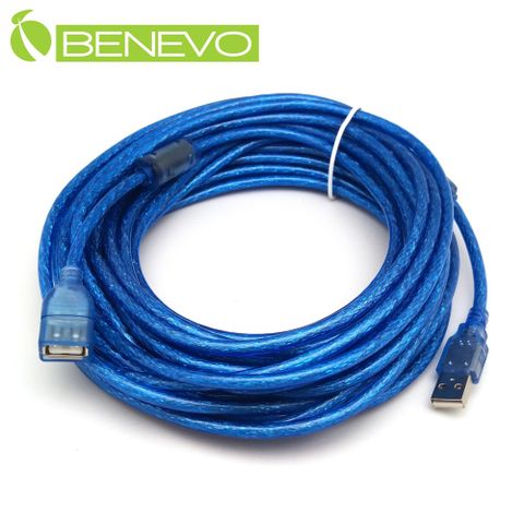 Benevo 10米 USB2.0 A公-A母 高隔離延長線 [BUSB1000AMF(藍色)]