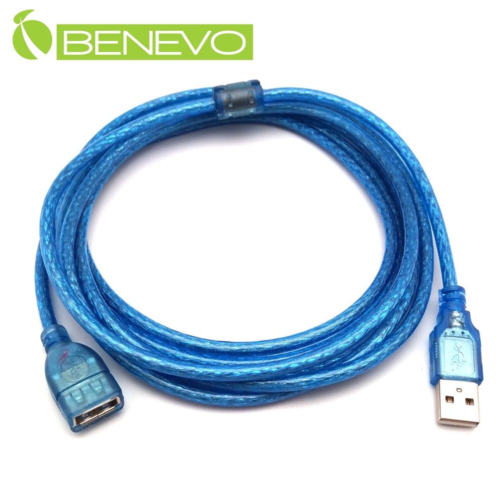 Benevo  3米 USB2.0 A公-A母 高隔離延長線 [BUSB0300AMF(藍色)]