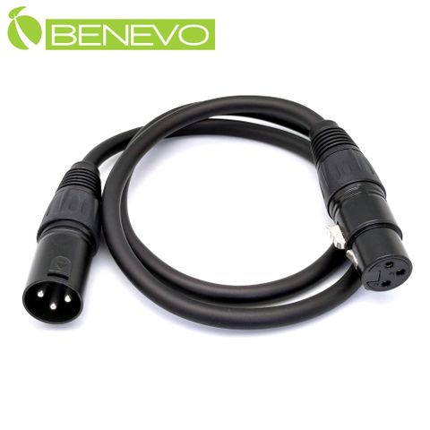 Benevo 0.5米 XLR(Cannon接頭)公對母音訊連接線 (BAU0050XMF)